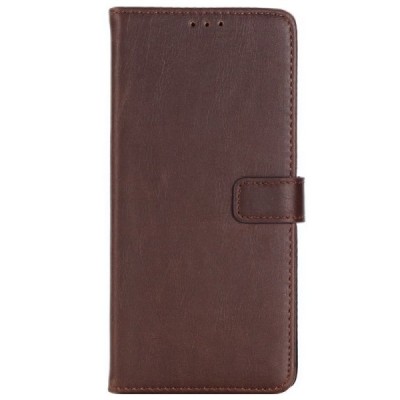 Samsung Galaxy Note 8 (N950F) atverčiamas tamsiai rudas odinis retro dėklas - piniginė / Priedai.lt