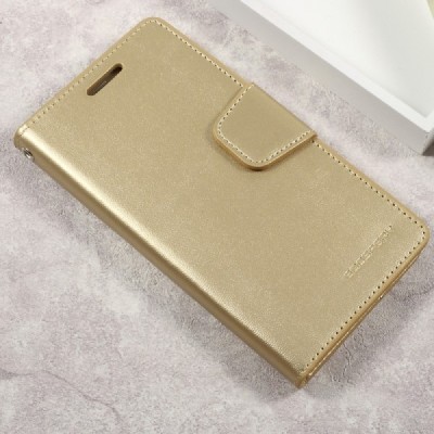 „Mercury“ Samsung Galaxy A5 2017 (A520) auksinis odinis atverčiamas dėklas - piniginė / Priedai.lt