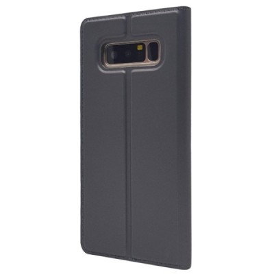 Samsung Galaxy Note 8 (N950F) „Dux Ducis“ Skin sērijas melns ādas atvērams maciņš / Vacins.lv