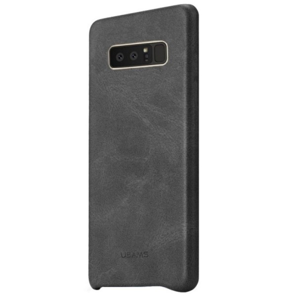 „USAMS“ Slim Leather dėklas - juodas (Galaxy Note 8)