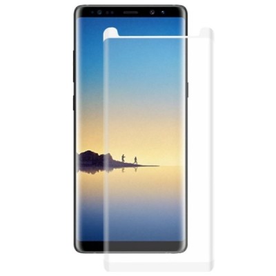 Samsung Galaxy Note 8 (N950F) „Hat-Prince“ 9H Tempered Glass sustiprintos apsaugos baltas pilnai dengiantis apsauginis ekrano st