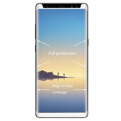 Samsung Galaxy Note 8 (N950F) „Hat-Prince“ 9H Tempered Glass sustiprintos apsaugos baltas pilnai dengiantis apsauginis ekrano st