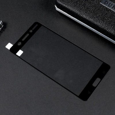 Nokia 6 „Calans“ 9H Tempered Glass sustiprintos apsaugos juodas pilnai dengiantis apsauginis ekrano stiklas 0,2 mm / Priedai.lt