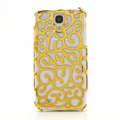 Elegantiškas plastikinis auksinės spalvos Samsung Galaxy S4 dėklas (dėkliukas, nugarėlė) / Priedai.lt