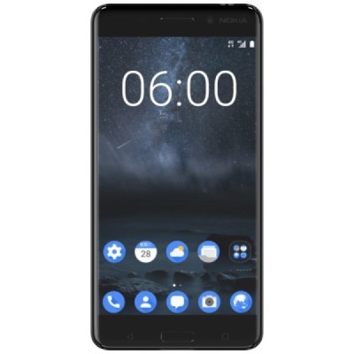 Nokia 6 Nillkin Frosted Shield melns plastmasas apvalks + ekrāna aizsargplēve / Vacins.lv