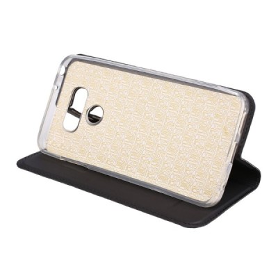 „Dux Ducis“ Skin serijos LG G6 (H870) juodas odinis atverčiamas dėklas / Priedai.lt