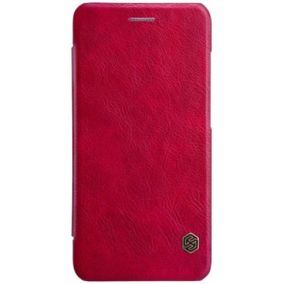 Prabangus „Nillkin“ Qin serijos raudonas odinis atverčiamas Xiaomi Mi 6 dėklas / Priedai.lt