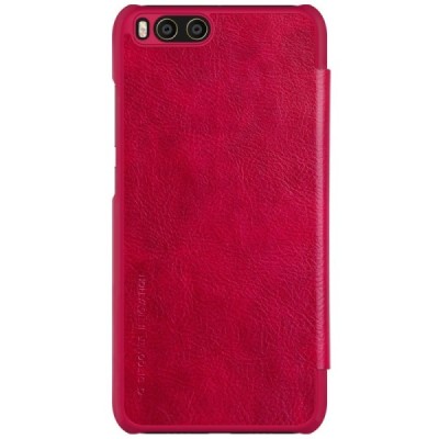 Prabangus „Nillkin“ Qin serijos raudonas odinis atverčiamas Xiaomi Mi 6 dėklas / Priedai.lt