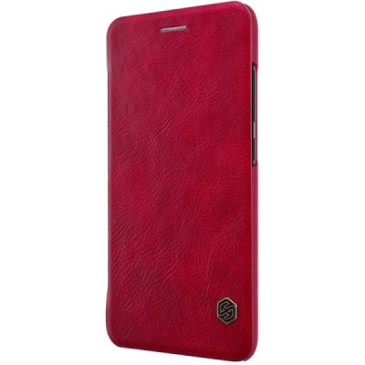 Prabangus „Nillkin“ Qin serijos raudonas odinis atverčiamas Xiaomi Mi 6 dėklas / Priedai.lt