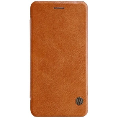 Prabangus „Nillkin“ Qin serijos rudas odinis atverčiamas Xiaomi Mi 6 dėklas / Priedai.lt