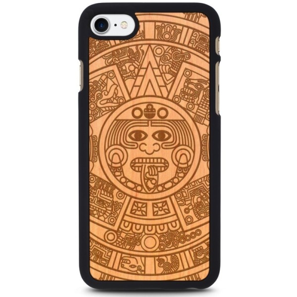 „Crafted Cover“ natūralaus medžio dėklas - Majų kalendorius (iPhone 7 / 8 / SE 2020 / SE 2022)