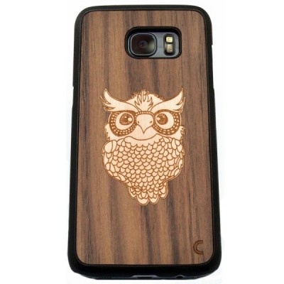 Samsung Galaxy S7 Edge (G935) „Crafted Cover“ Pelėda natūralaus medžio dėklas (šviesus medis) / Priedai.lt