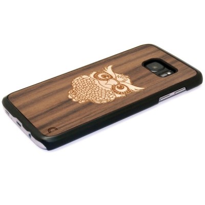 Samsung Galaxy S7 (G930) „Crafted Cover“ Pelėda natūralaus medžio dėklas (šviesus medis) / Priedai.lt