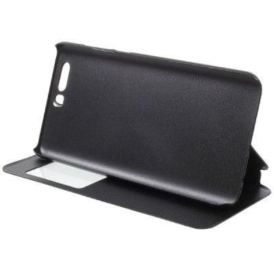 Huawei Honor 9 (Honor 9 Premium) melns atvēramais „View Window“ ādas maciņš / Vacins.lv