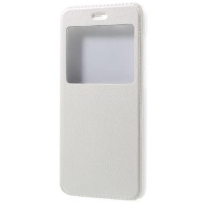 Huawei Honor 9 (Honor 9 Premium) balts atvēramais „View Window“ ādas maciņš / Vacins.lv