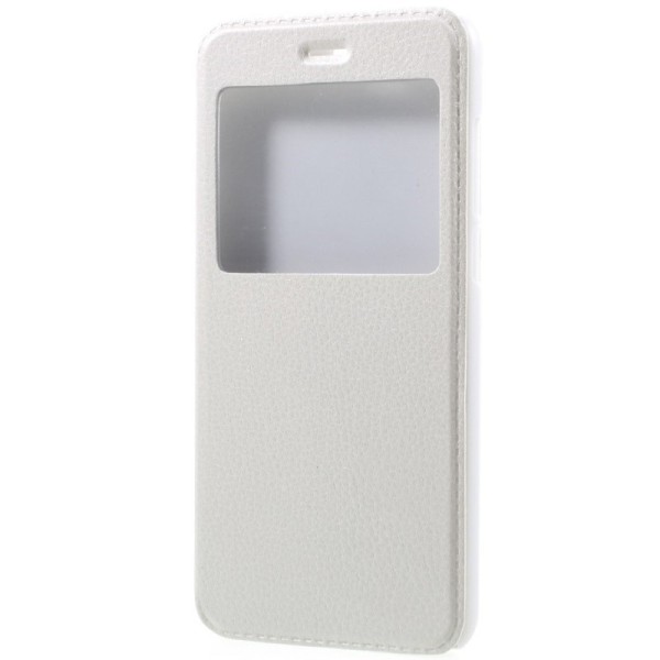 „View Window“ atvēramais ādas maciņš - balts (Honor 9)