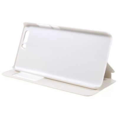 Huawei Honor 9 (Honor 9 Premium) balts atvēramais „View Window“ ādas maciņš / Vacins.lv