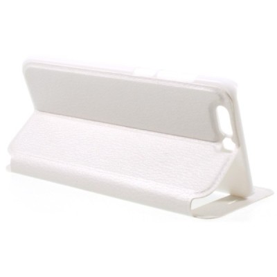 Huawei Honor 9 (Honor 9 Premium) balts atvēramais „View Window“ ādas maciņš / Vacins.lv