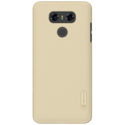 LG G6 (H870) Nillkin Frosted Shield zelta plastmasas futrālis + ekrāna aizsargplēve / Vacins.lv