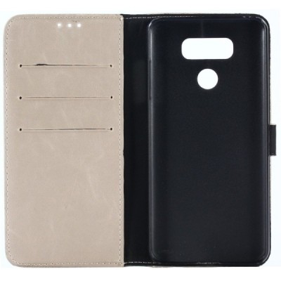 LG G6 (H870) atvēramais ādas smilšains retro maciņš (maks) / Vacins.lv