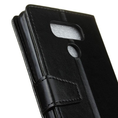LG G6 (H870) atvēramais ādas melns maciņš (maks) / Vacins.lv