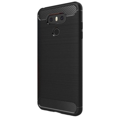 LG G6 (H870) „Carbon“ cieta silikona (TPU) melns apvalks / vacins.lv