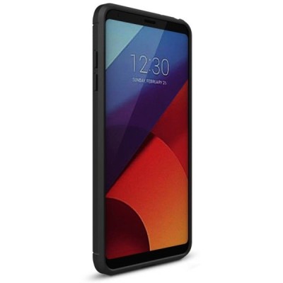 LG G6 (H870) „Carbon“ cieta silikona (TPU) melns apvalks / vacins.lv