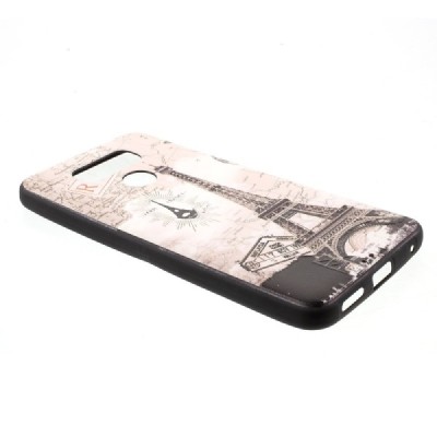 LG G6 (H870) krāsains cieta silikona apvalks - Eifelis / Vacins.lv