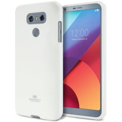 LG G6 (H870) Mercury balts cieta silikona (TPU) apvalks / vacins.lv