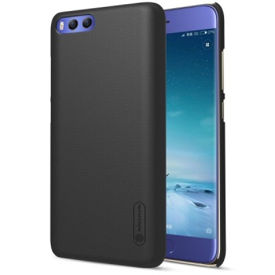 Xiaomi Mi 6 Nillkin Frosted Shield melns plastmasas apvalks + ekrāna aizsargplēve / Vacins.lv