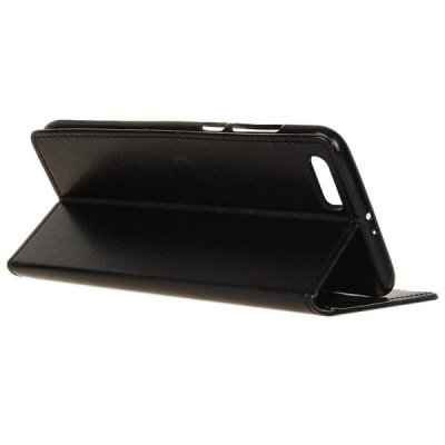 Xiaomi Mi 6 atvēramais ādas melns maciņš (maks) / Vacins.lv