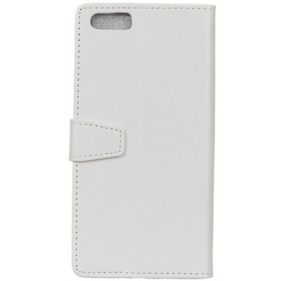 Xiaomi Mi 6 atverčiamas baltas odinis dėklas - piniginė / Priedai.lt