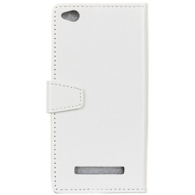 Xiaomi Redmi 4A atvēramais ādas balts maciņš, grāmata (maks) / Vacins.lv