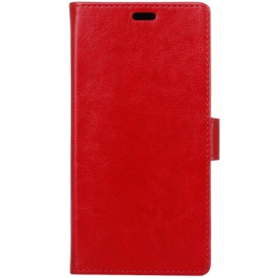 Xiaomi Redmi 4A atvēramais ādas sarkans maciņš, grāmata (maks) / Vacins.lv