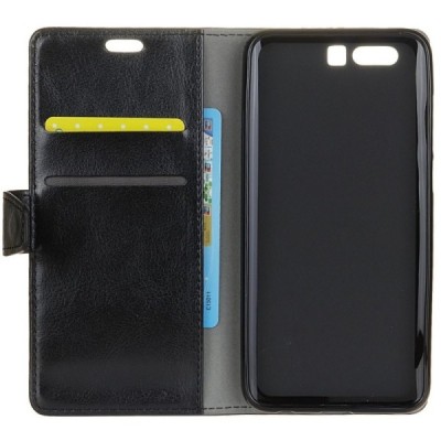 Huawei Honor 9 (Honor 9 Premium) atvēramais ādas melns maciņš, grāmata (maks) / Vacins.lv