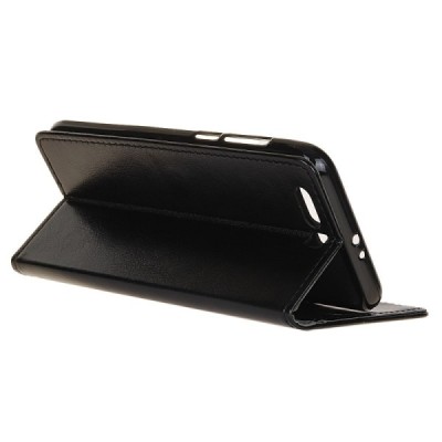 Huawei Honor 9 (Honor 9 Premium) atvēramais ādas melns maciņš, grāmata (maks) / Vacins.lv