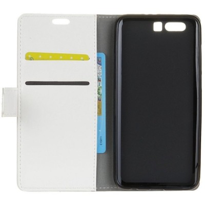 Huawei Honor 9 (Honor 9 Premium) atverčiamas baltas odinis dėklas, knygutė - piniginė / Priedai.lt