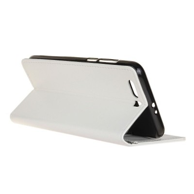 Huawei Honor 9 (Honor 9 Premium) atverčiamas baltas odinis dėklas, knygutė - piniginė / Priedai.lt