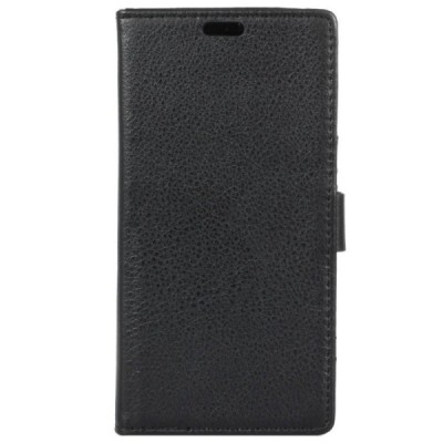 Huawei Y5 2017 (Y5 III) / Y6 2017 atvēramais ādas melns maciņš, grāmata (maks) / Vacins.lv