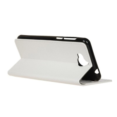 Huawei Y5 2017 (Y5 III) / Y6 2017 atvēramais ādas balts maciņš, grāmata (maks) / Vacins.lv