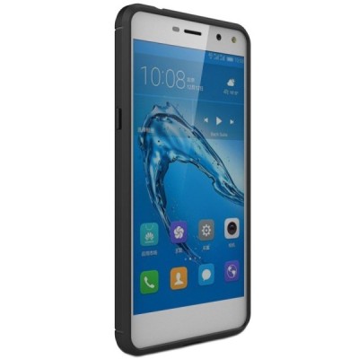 Huawei Y5 2017 (Y5 III) / Y6 2017 „Carbon“ cieta silikona (TPU) melns apvalks / vacins.lv