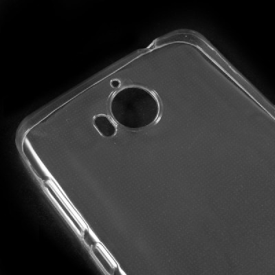 Huawei Y5 2017 (Y5 III) / Y6 2017 dzidrs (caurspīdīgs) cieta silikona TPU pasaulē planākais pelēks apvalks / Vacins.lv