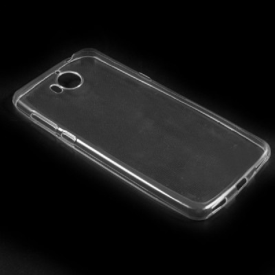 Huawei Y5 2017 (Y5 III) / Y6 2017 dzidrs (caurspīdīgs) cieta silikona TPU pasaulē planākais pelēks apvalks / Vacins.lv