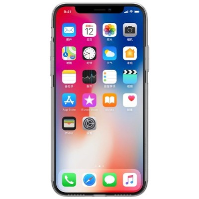 Apple iPhone X (iPhone Xs) Nillkin Nature dzidrs (caurspīdīgs) silikona planākais apvalks / Vacins.lv