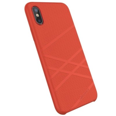 Apple iPhone X (iPhone Xs) Nillkin Flex sarkans cieta silikona apvalks / vacins.lv