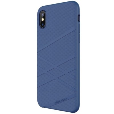 Nillkin Flex Apple iPhone X (iPhone Xs) mėlynas kieto silikono dėklas / Priedai.lt