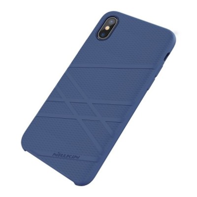Nillkin Flex Apple iPhone X (iPhone Xs) mėlynas kieto silikono dėklas / Priedai.lt