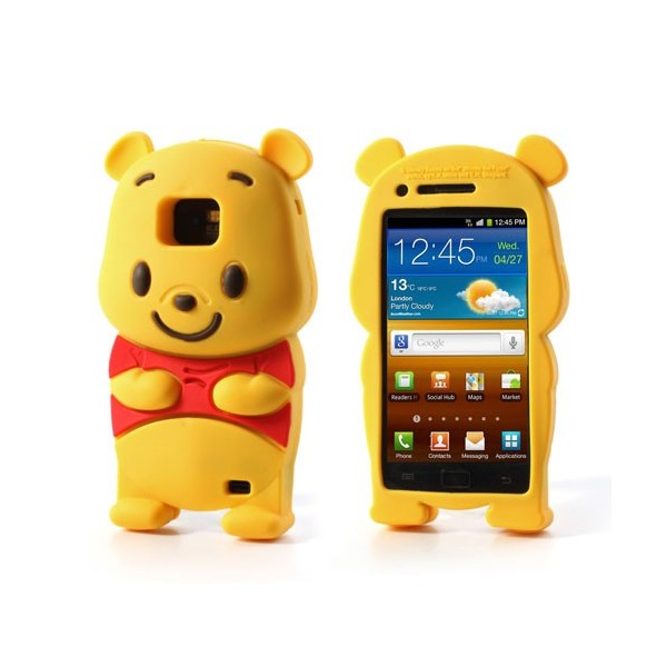 Žaismingas silkoninis dėklas - meškiukas (Galaxy S2)