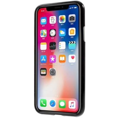 Apple iPhone X (iPhone Xs) Mercury melns cieta silikona (TPU) apvalks / vacins.lv
