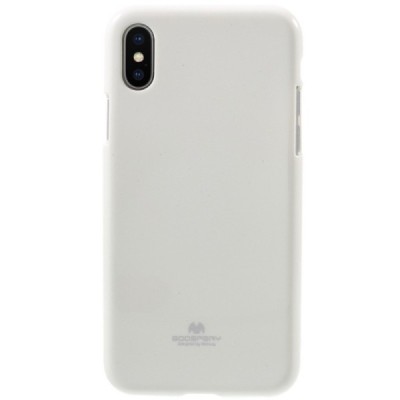 Apple iPhone X (iPhone Xs) Mercury baltas kieto silikono TPU dėklas - nugarėlė / Priedai.lt